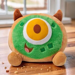 Disney Parks Munchlings Mike Wazowski Avocado Breakfast Roll Bagel Plush 14"